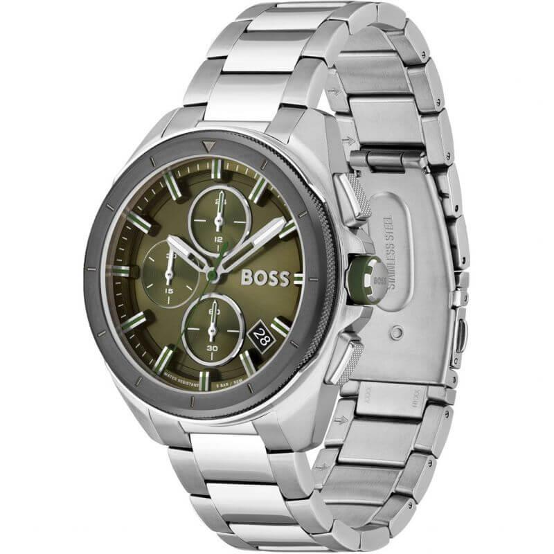 Volane Green Chronograph Dial Steel Bracelet Gents Watch