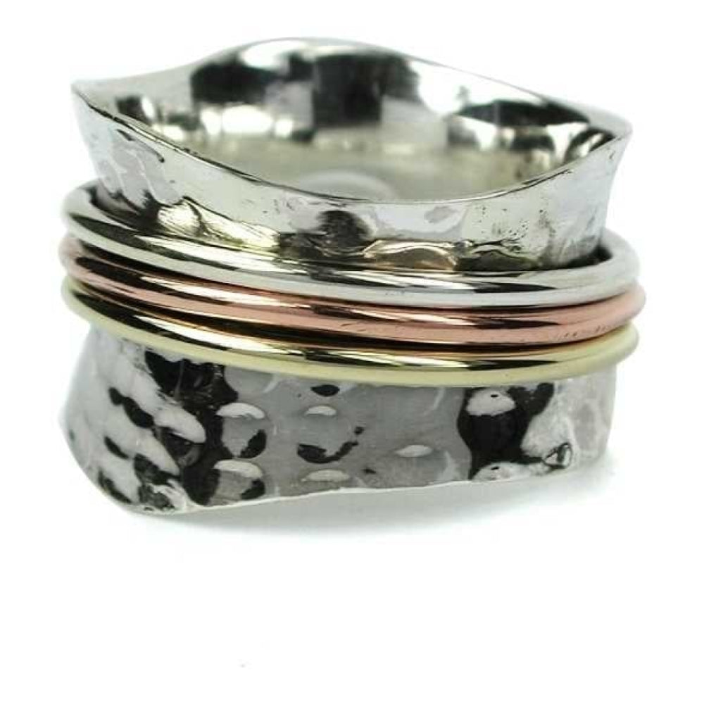 3 Spinning Bands Silver/Copper/Brass