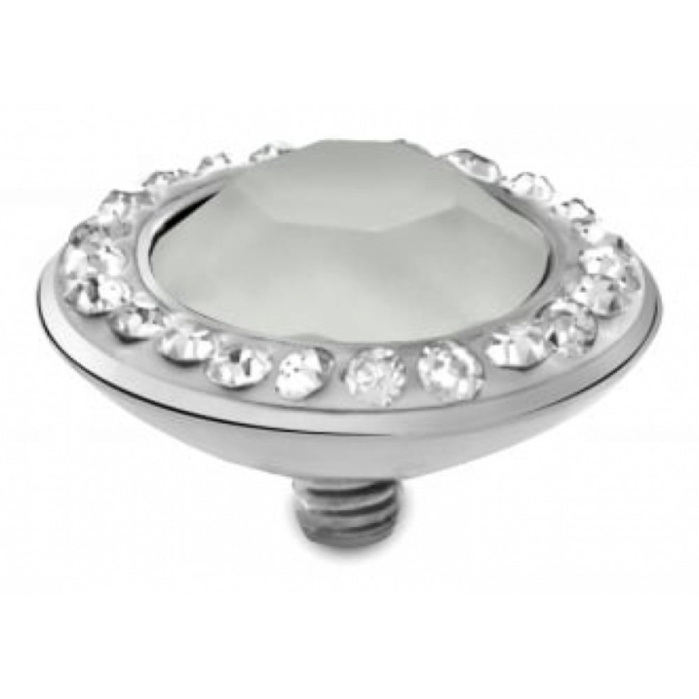 Famosa Stainless Steel 13mm Tondo Deluxe Powder Grey Ring Top