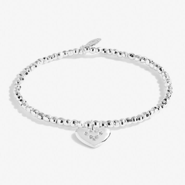 Faceted A Little | Love Has Four Paws | Silver | Bracelet | 17.5cm Stretch