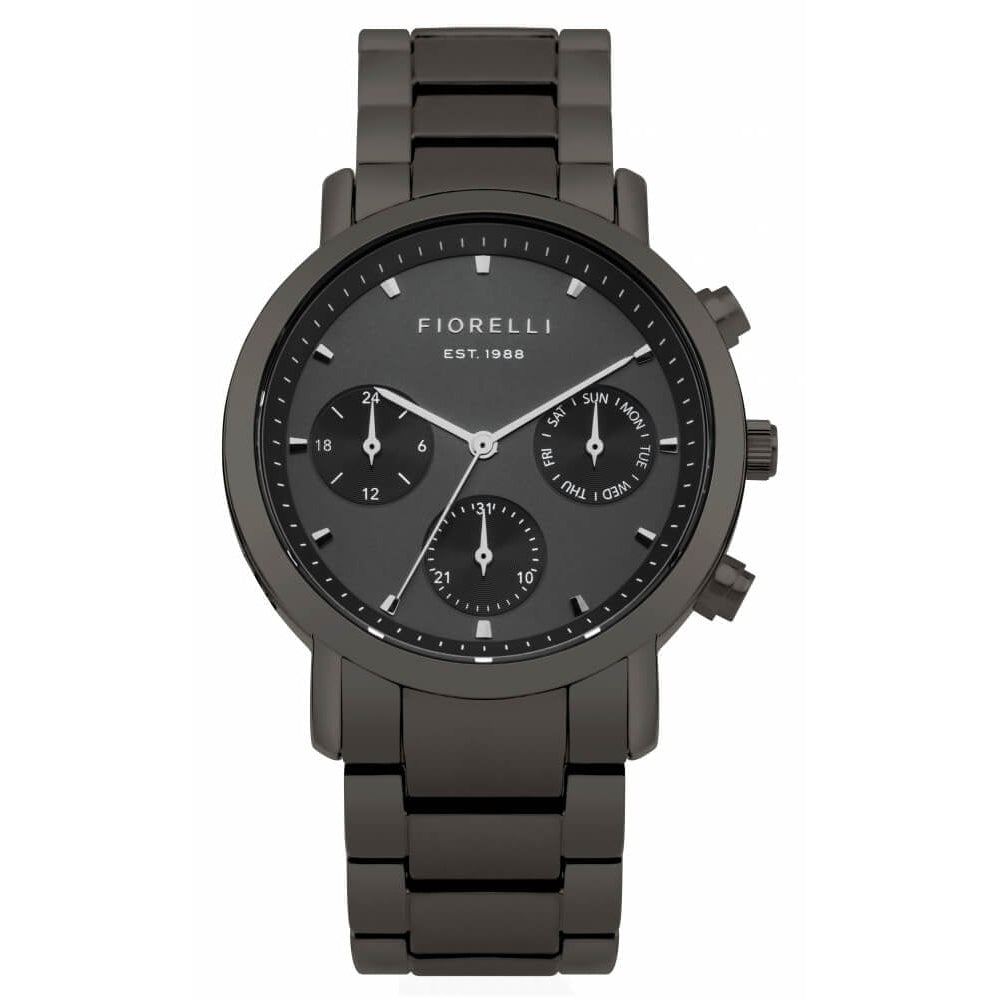 Gun Metal Bracelet Ladies Watch With Gun Multi  Dial