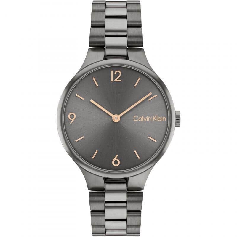 Linked Grey Sunray Dial Black PVD Bracelet Strap Ladies Watch