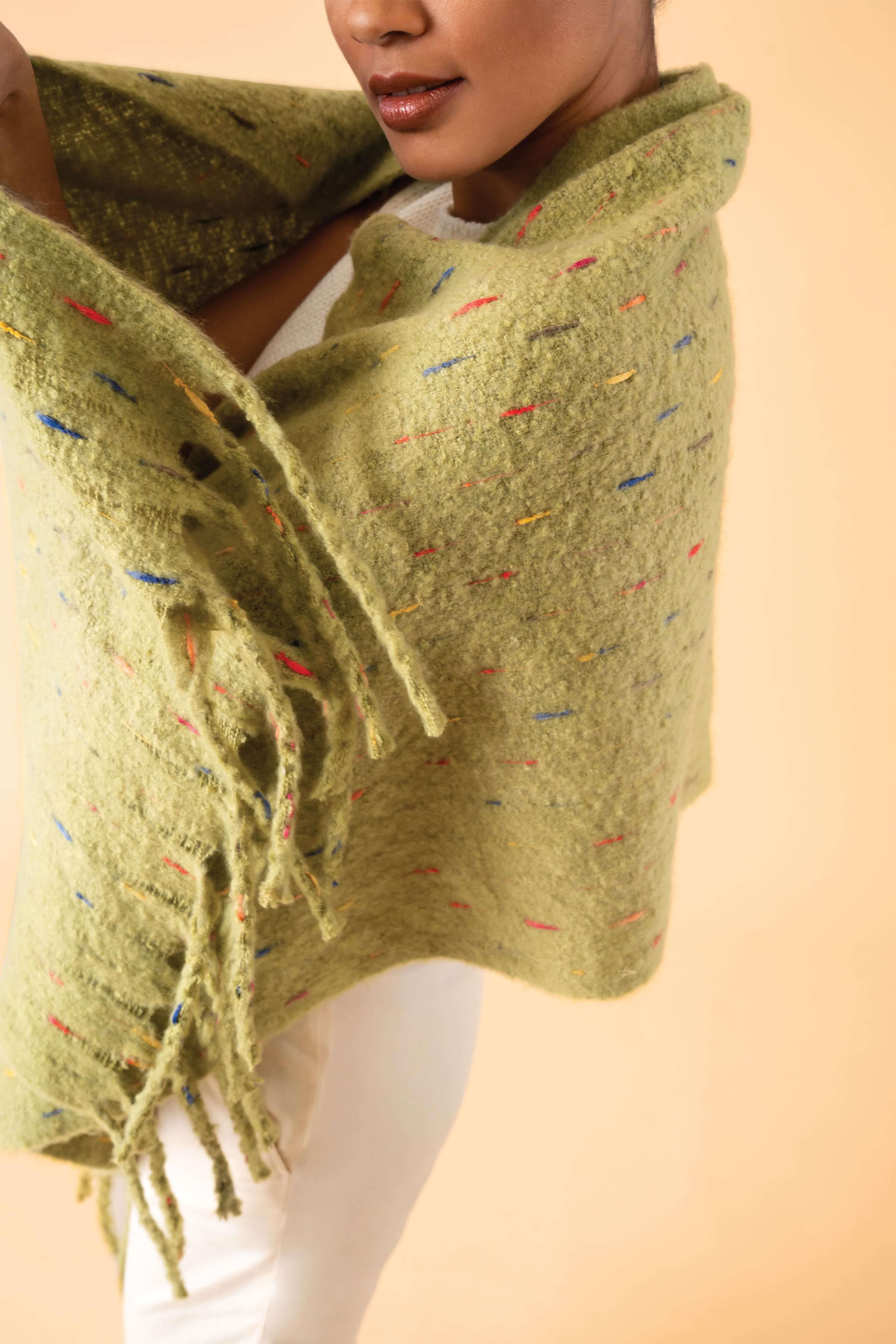 Kelda Cosy Scarf - Olive