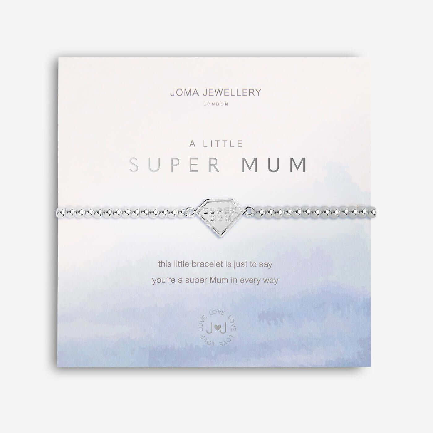 A Little | Super Mum | Silver | Bracelet | 17.5cm Stretch