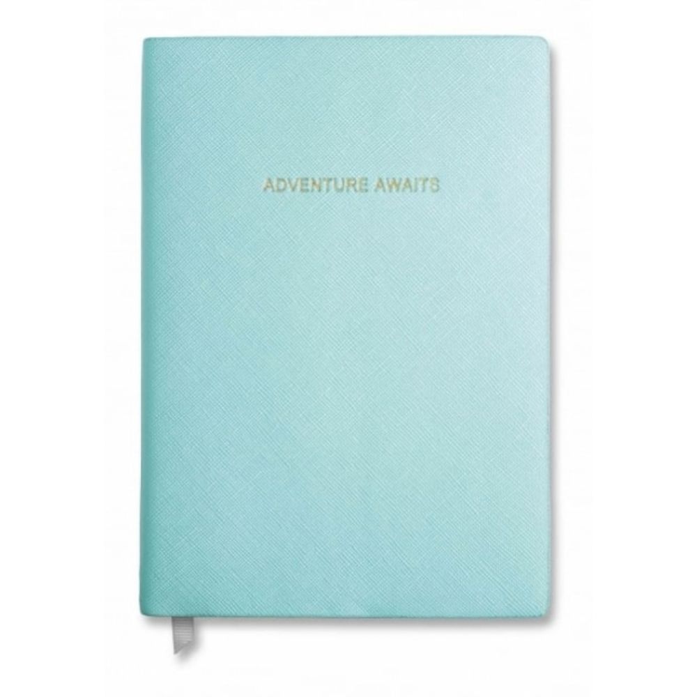 Small Notebook - Adventure Awaits - Metallic Aqua