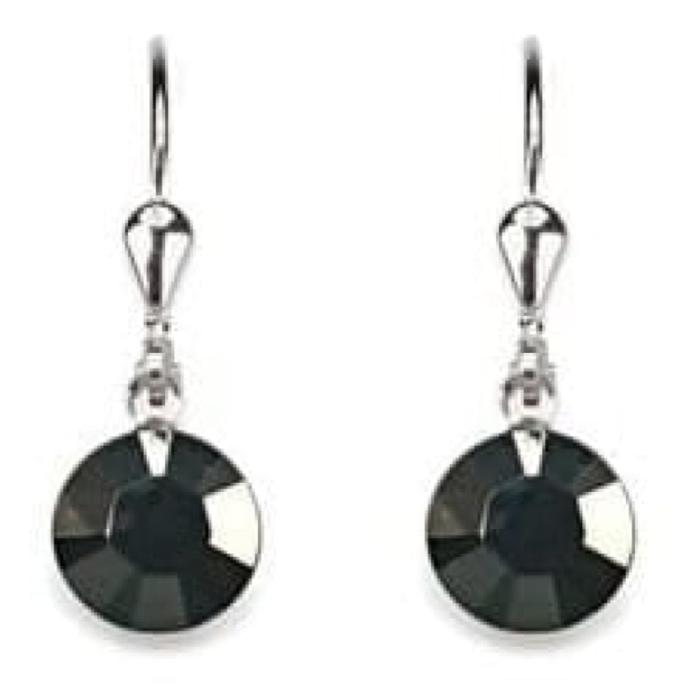 Ladies Silver Swarovski Elements Rhodium Plated Metal Earrings
