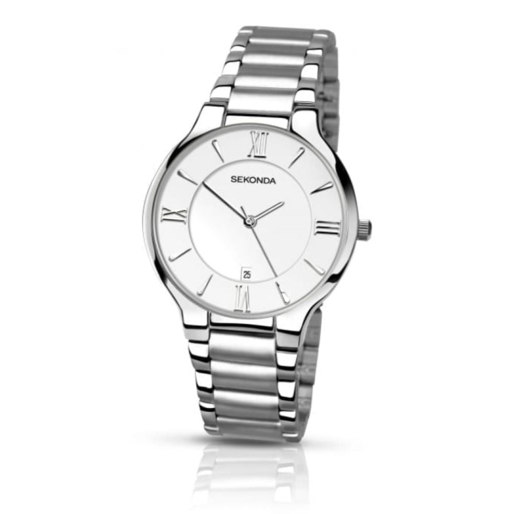 Gents' Stainless Steel Wristwatch With Date Display