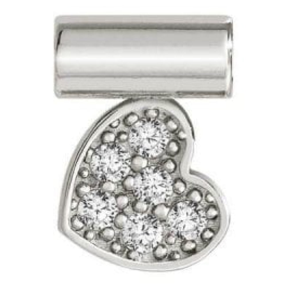 Seimia Silver Cubic Zirconia Heart Charm