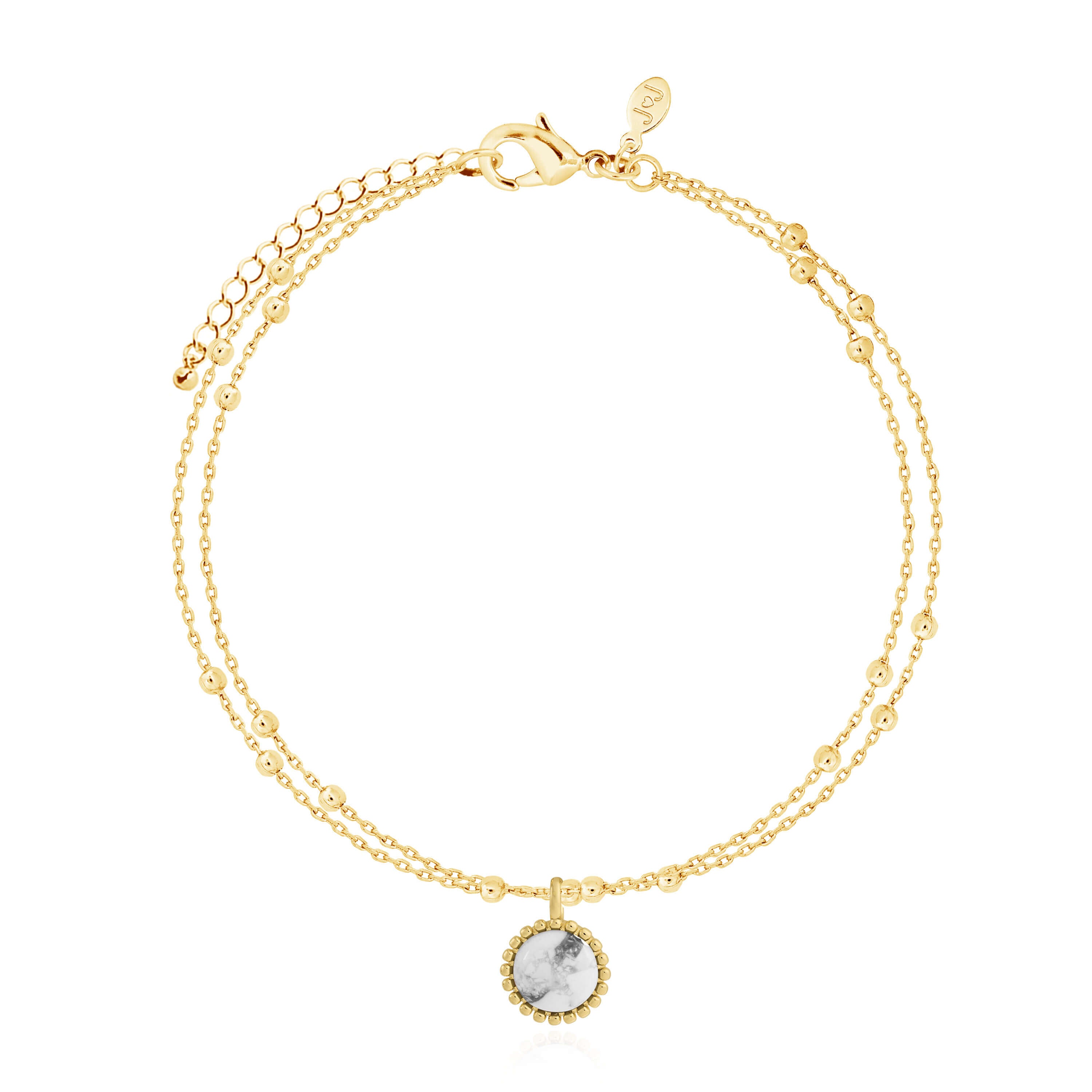 Capri Howlite Bracelet - Gold