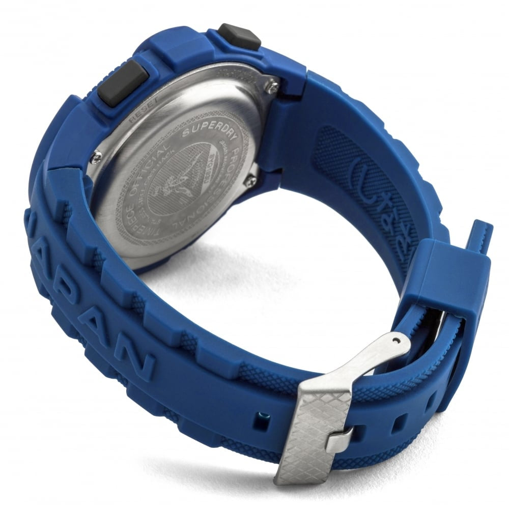 Radar' Blue Silicone Strap Watch With Digital Dial