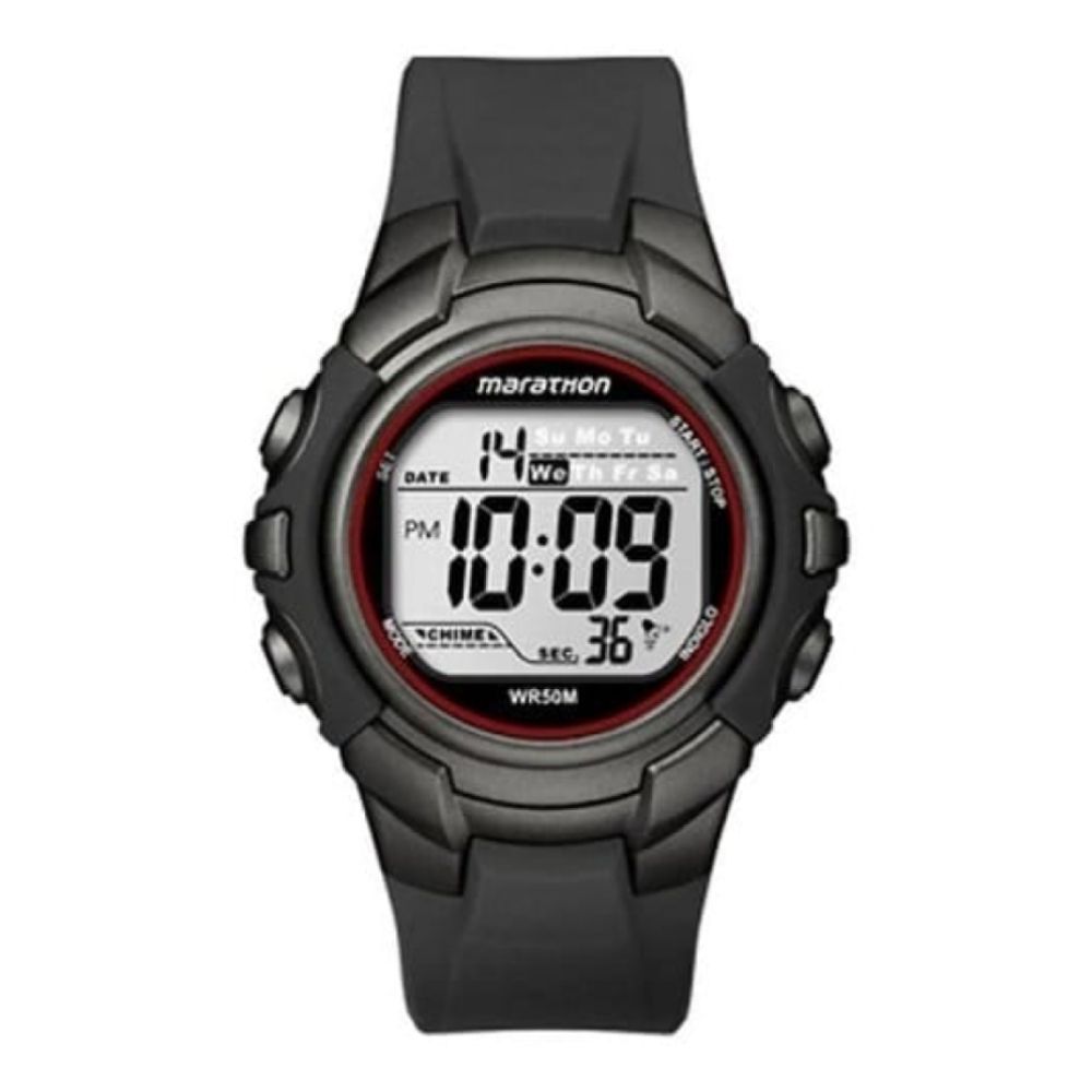 Unisex Marathon Black Resin Digital Watch
