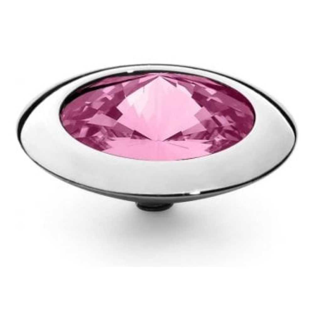 Famosa Silver 16mm Tondo Ring Top Rose