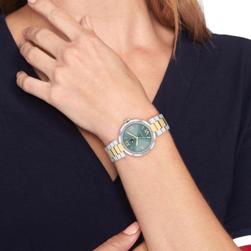 Alice Two Tone Strap With Blue Dial Ladies Watch