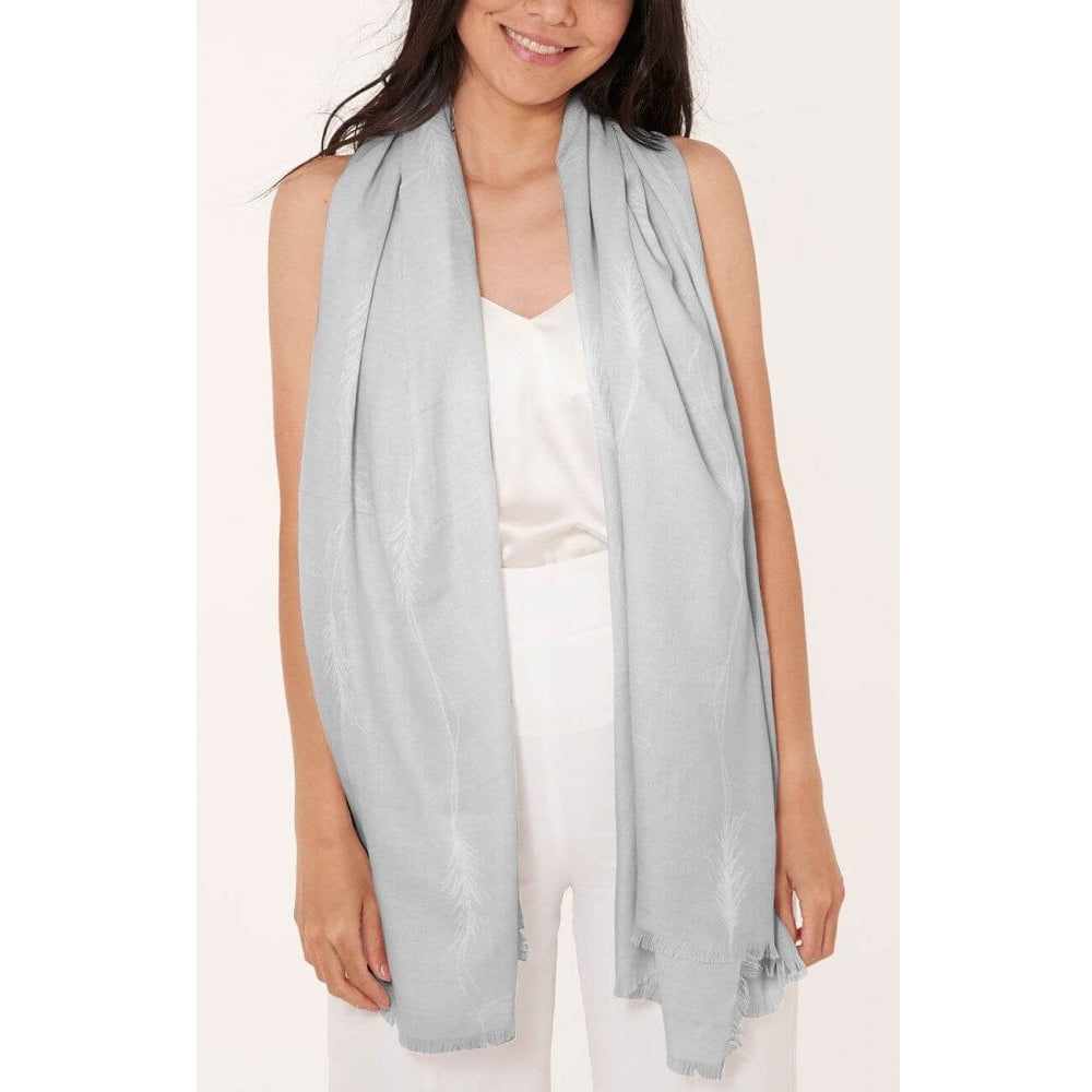 Sentiment Scarf | Float Away | Pale Grey| 184 X 86cm