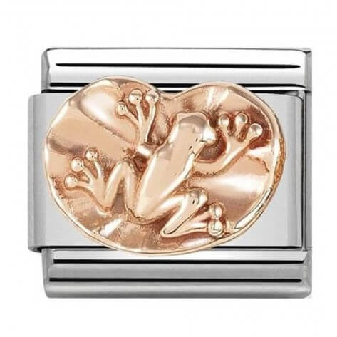 Composable Classic 9k Rose Gold Frog On Waterlily Link