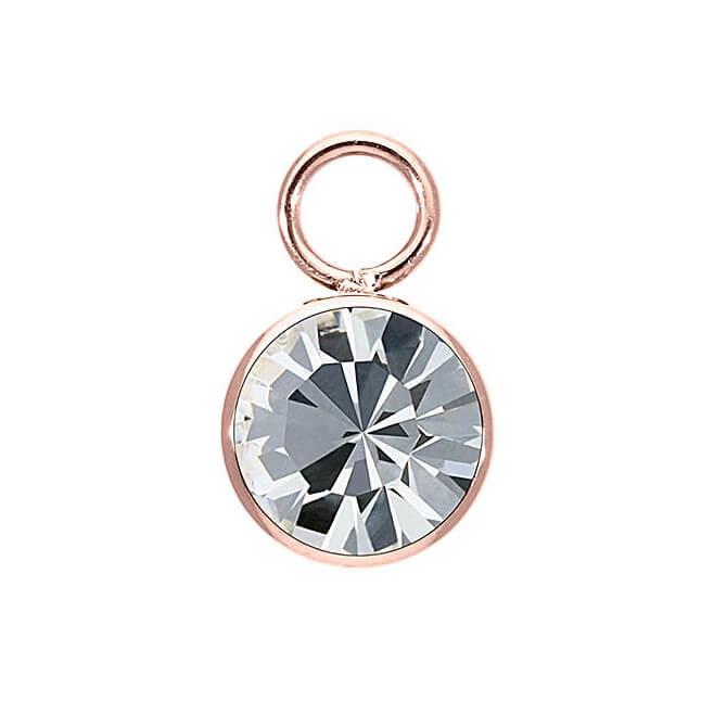 Crystal Charm BOTTONE 10mm (RG/P)