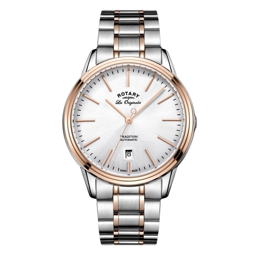 Les Originales Traditional Automatic Rose And Chrome Bracelet Watch