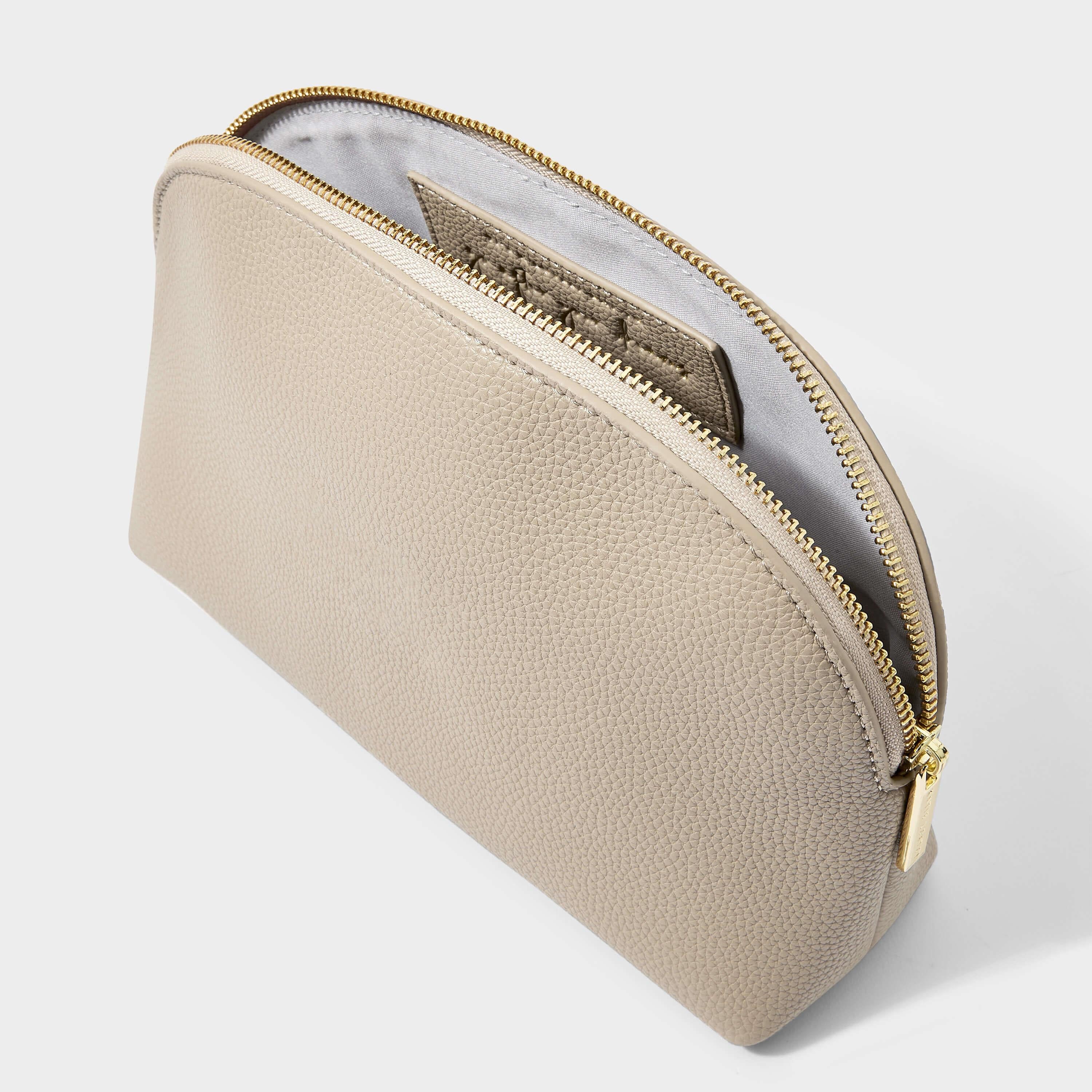 Secret Message Wash Bag | Taupe | 17 X 24.5 X 8cm