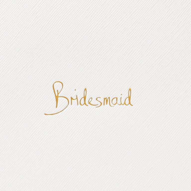 Bridal Perfect Pouch 'Bridesmaid' In White