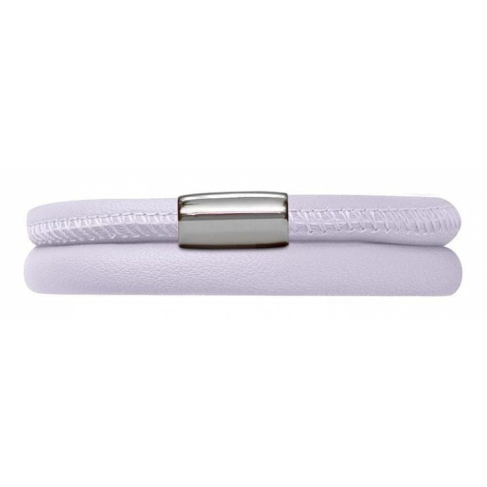 Lilac Leather Double Band Bracelet