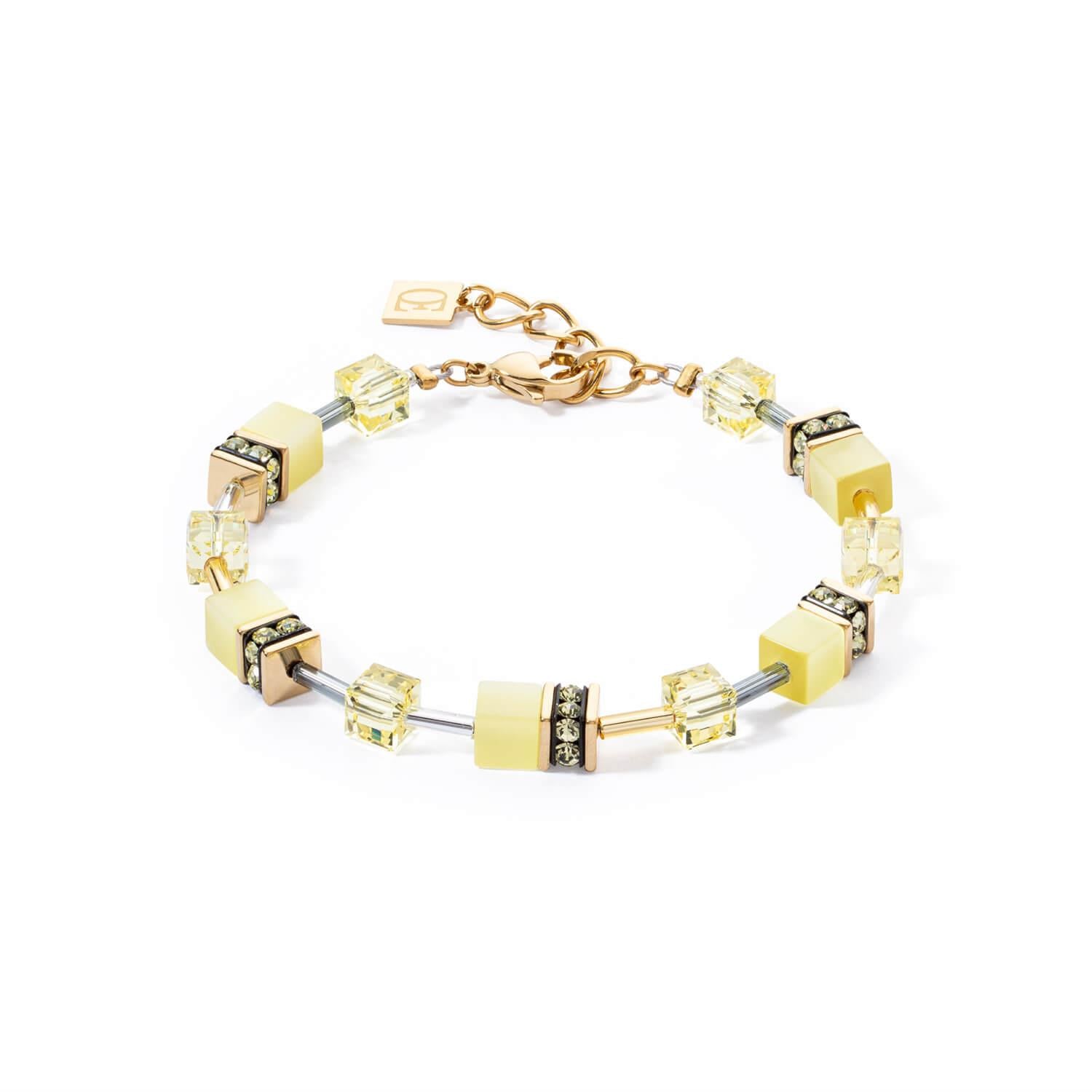 GeoCUBE Iconic Mono Gold Bracelet In Yellow