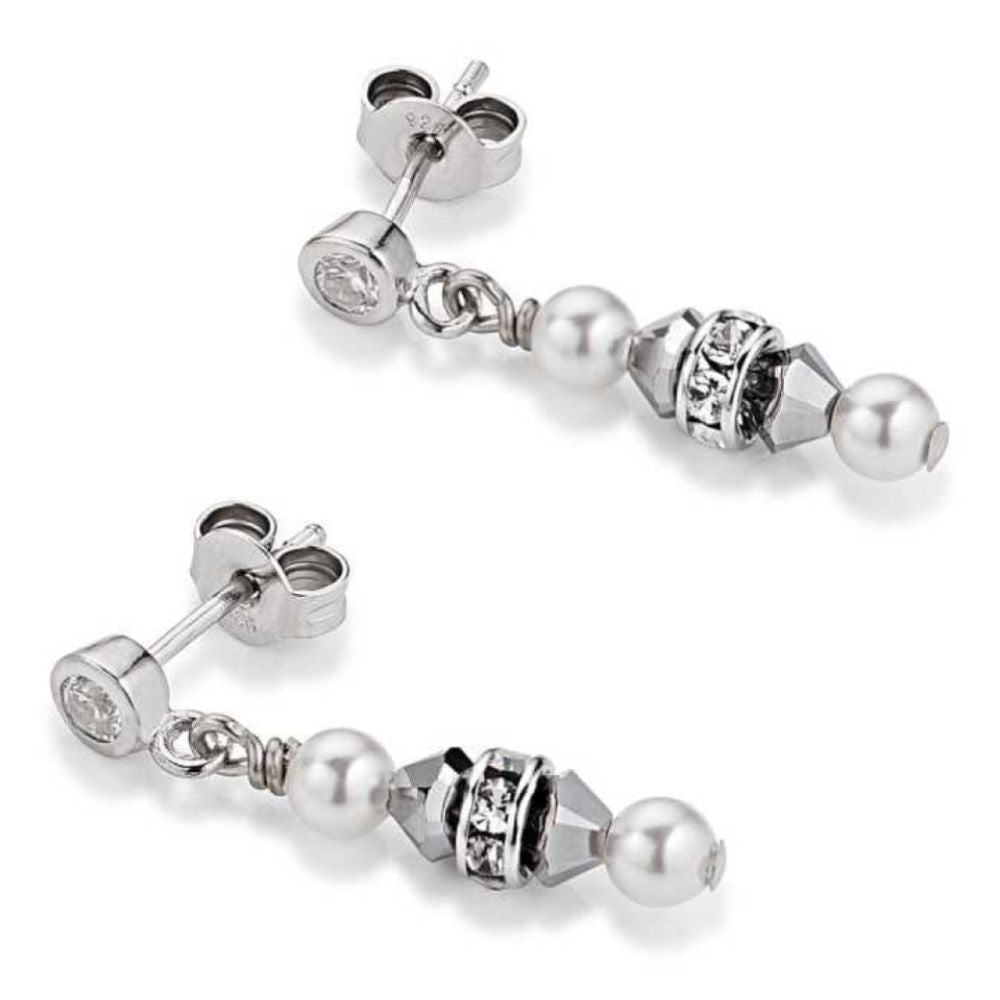 Swarovski Silver Stick Pin Earrings