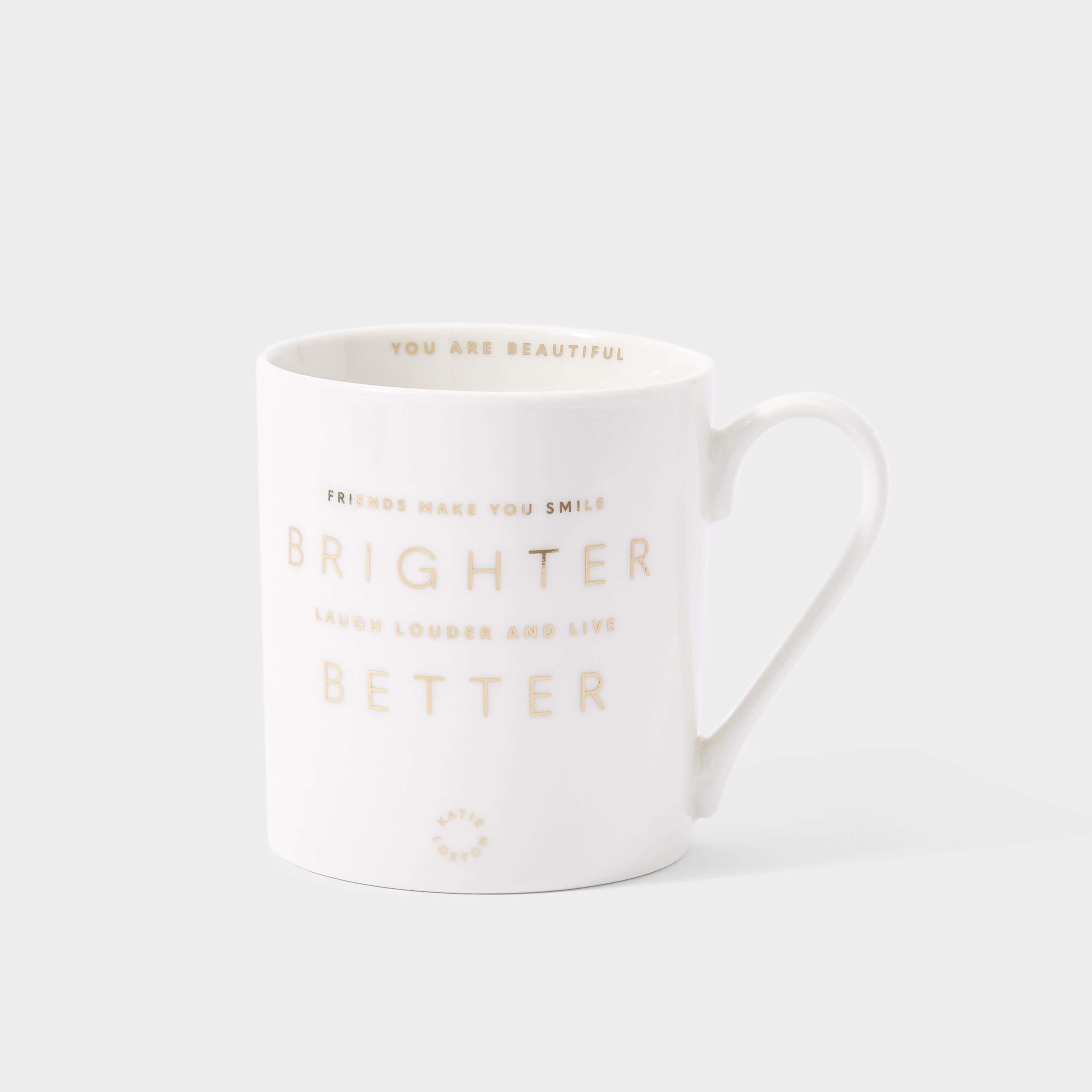 Porcelain Mug | Friends Make You Smile Brighter, Laugh Harder And Live Better| Lilac