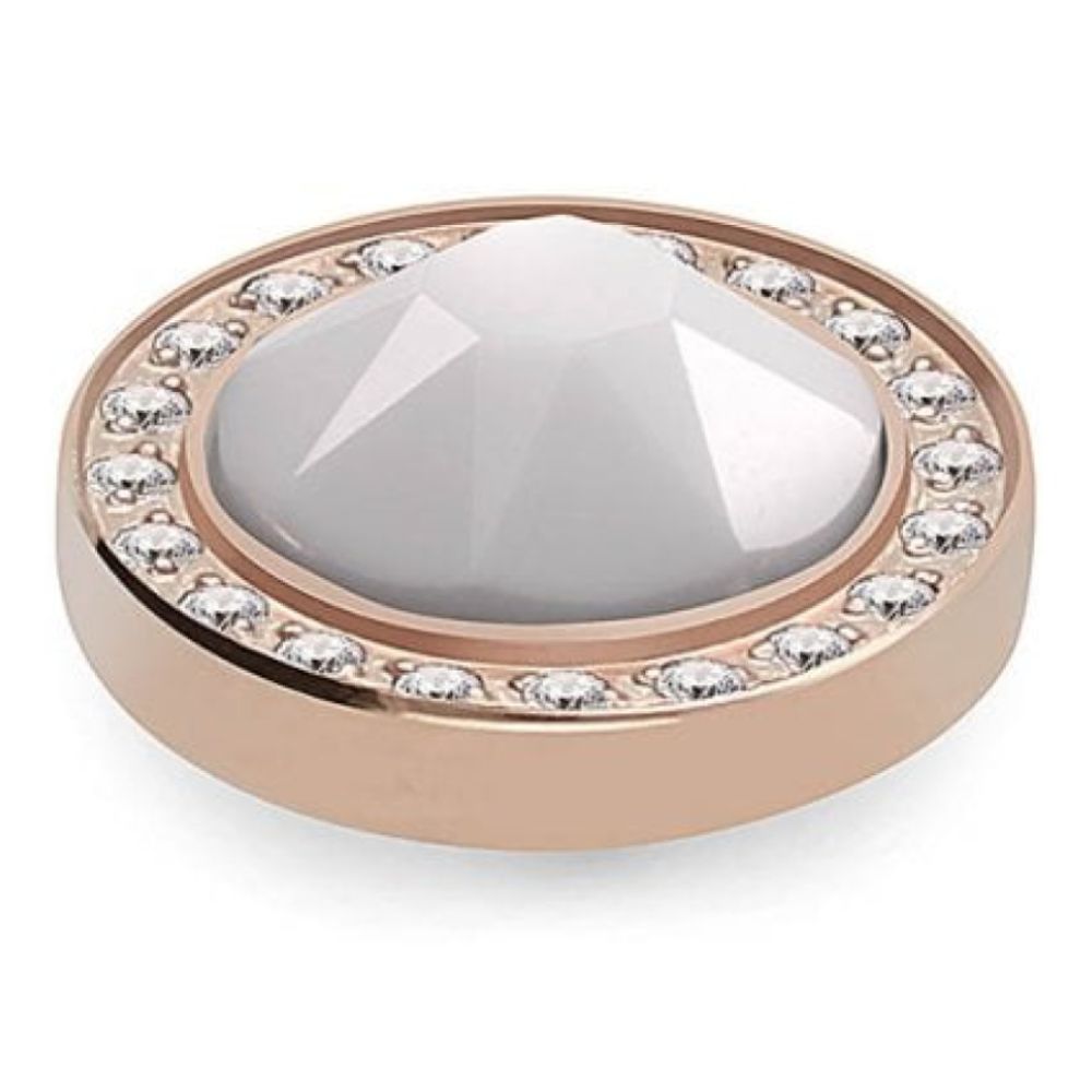 10.5mm Interchangeable Canino Deluxe Chalkwhite Crystal Top in RG