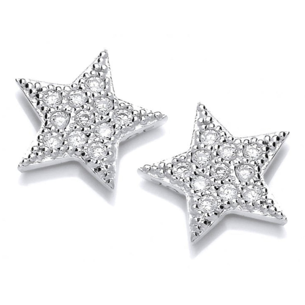 CZ Cute Star Earrings