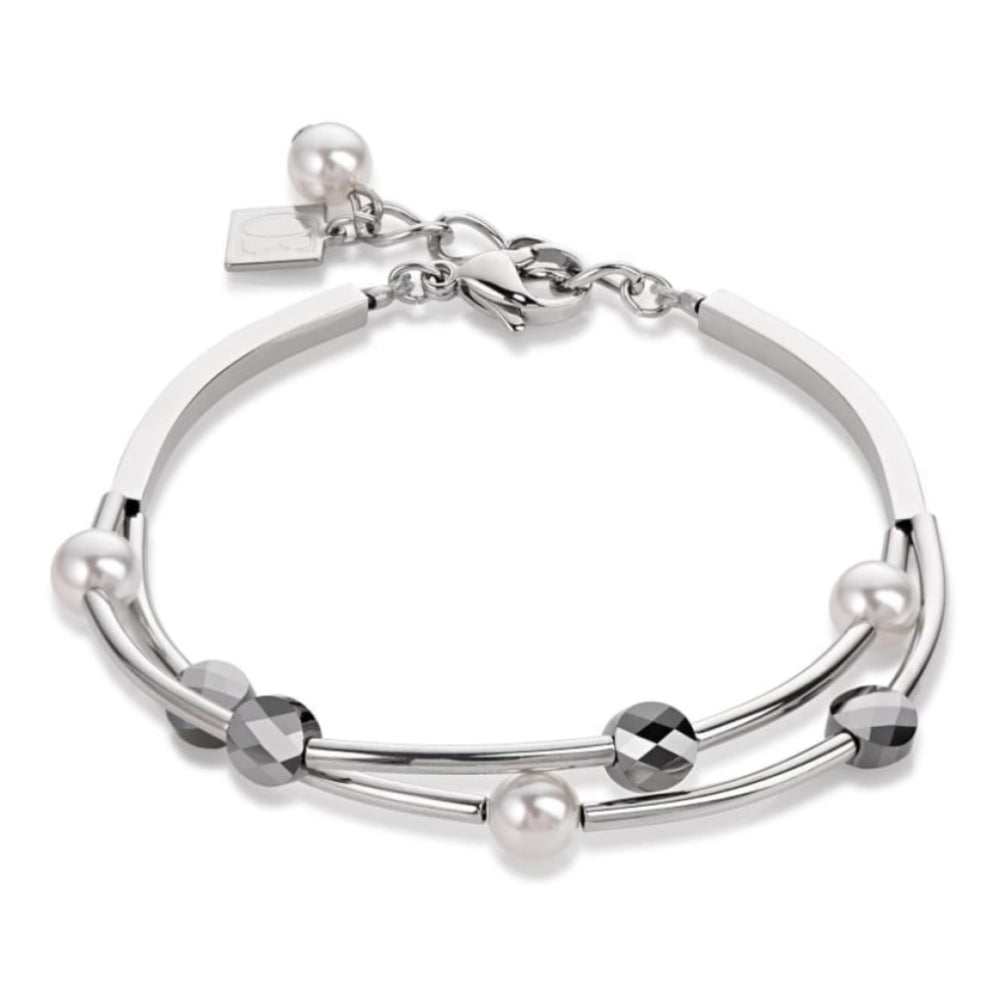 Dark Grey & Pearl Bracelet