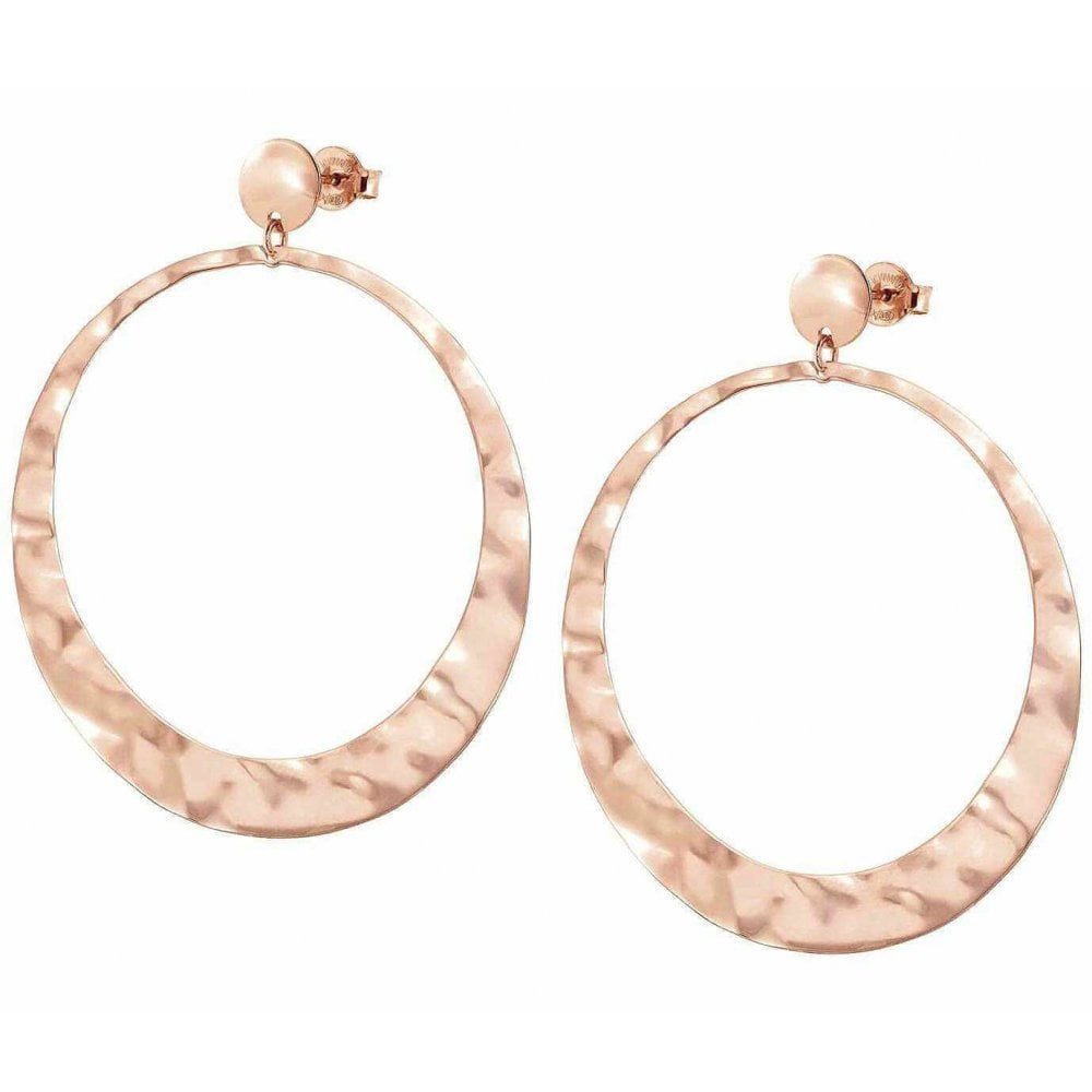 LUNA Pendant Earrings In Rose Gold Tone 925 Silver