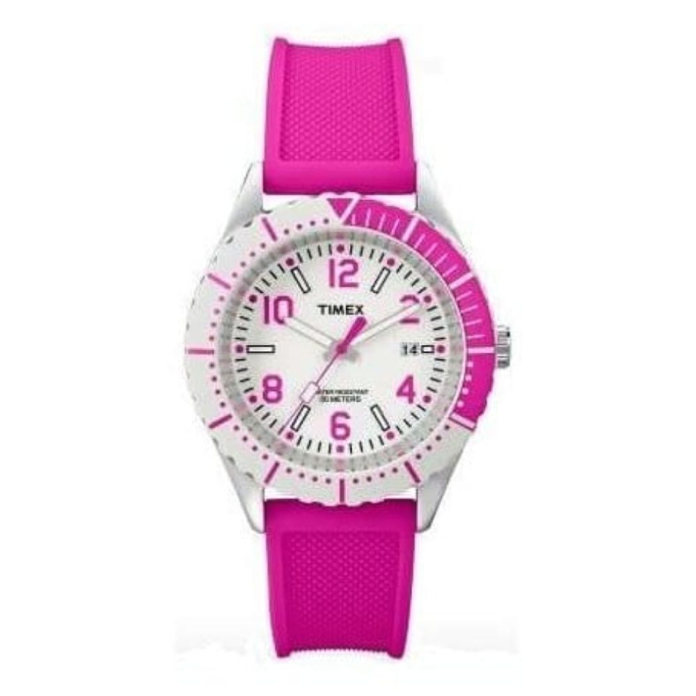 Unisex Pink Silicone Sport Watch