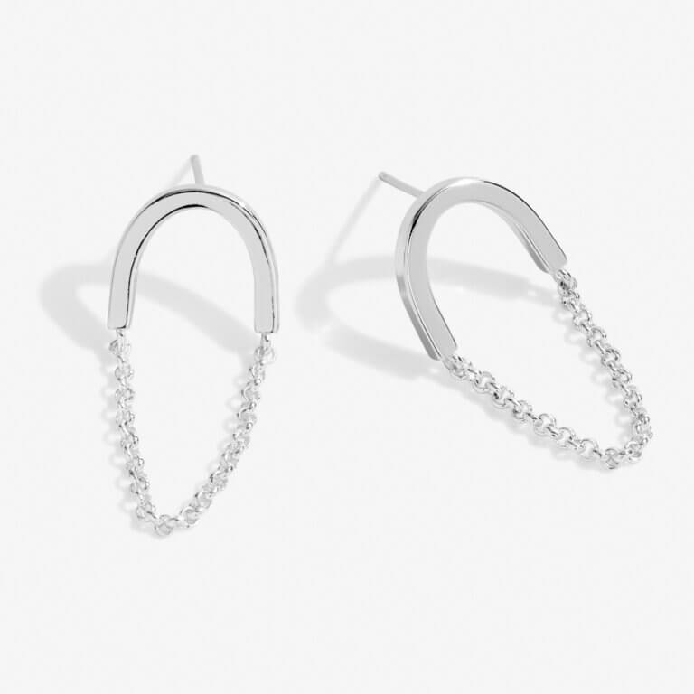 Statement Studs | Silver | Chain | Earrings