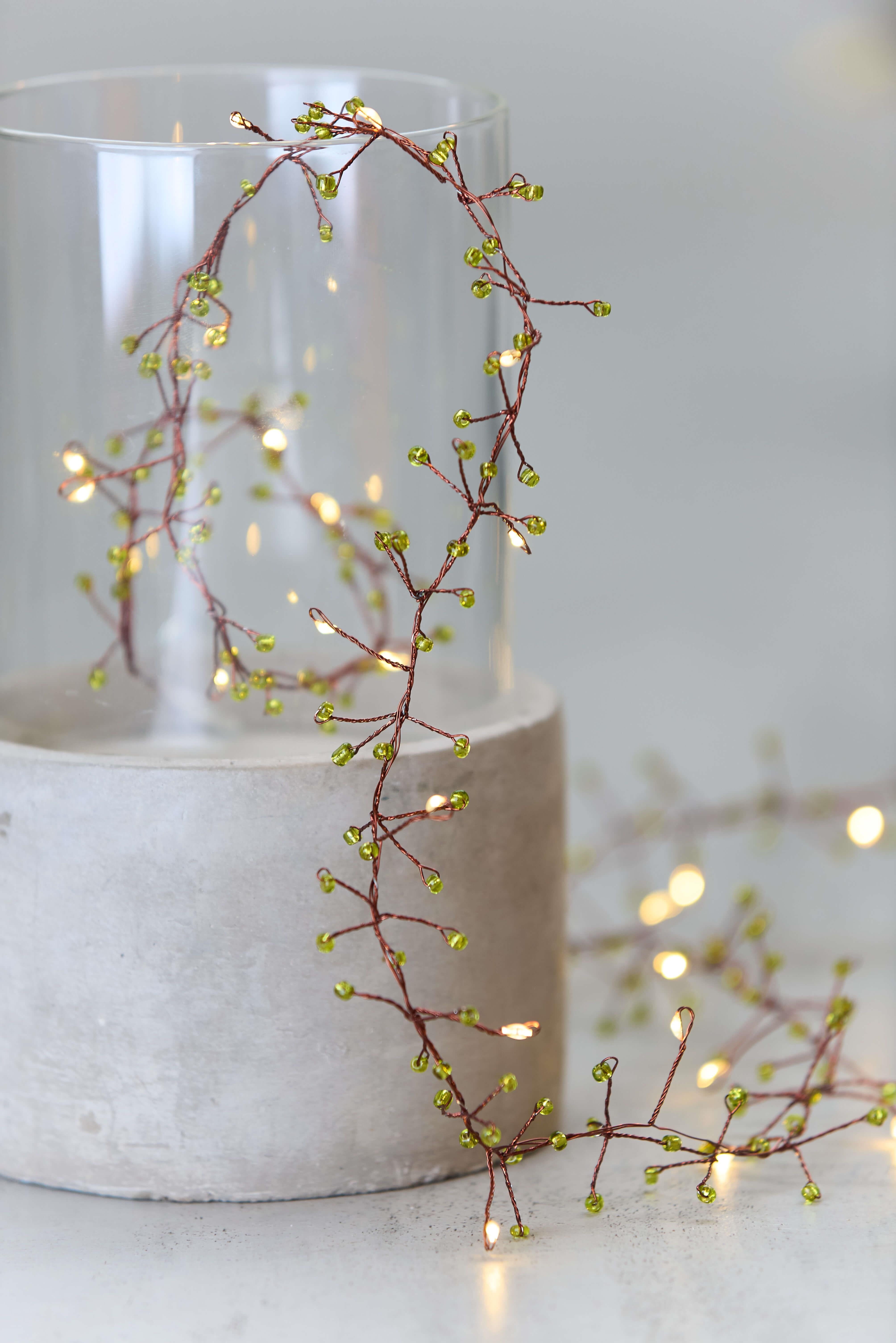 Mains Jewel Cluster (Green) String Lights