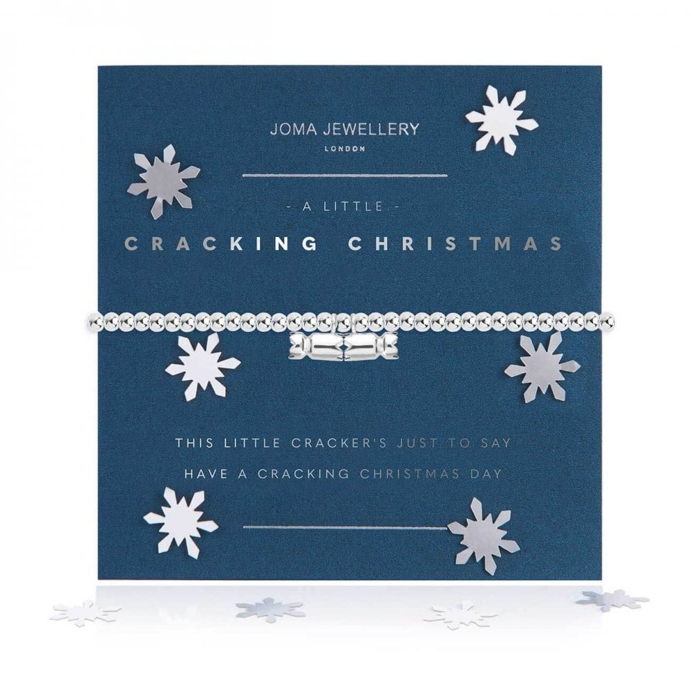 Snow Globe A Little | Cracking Christmas | Silver | Bracelet | 17.5cm Stretch