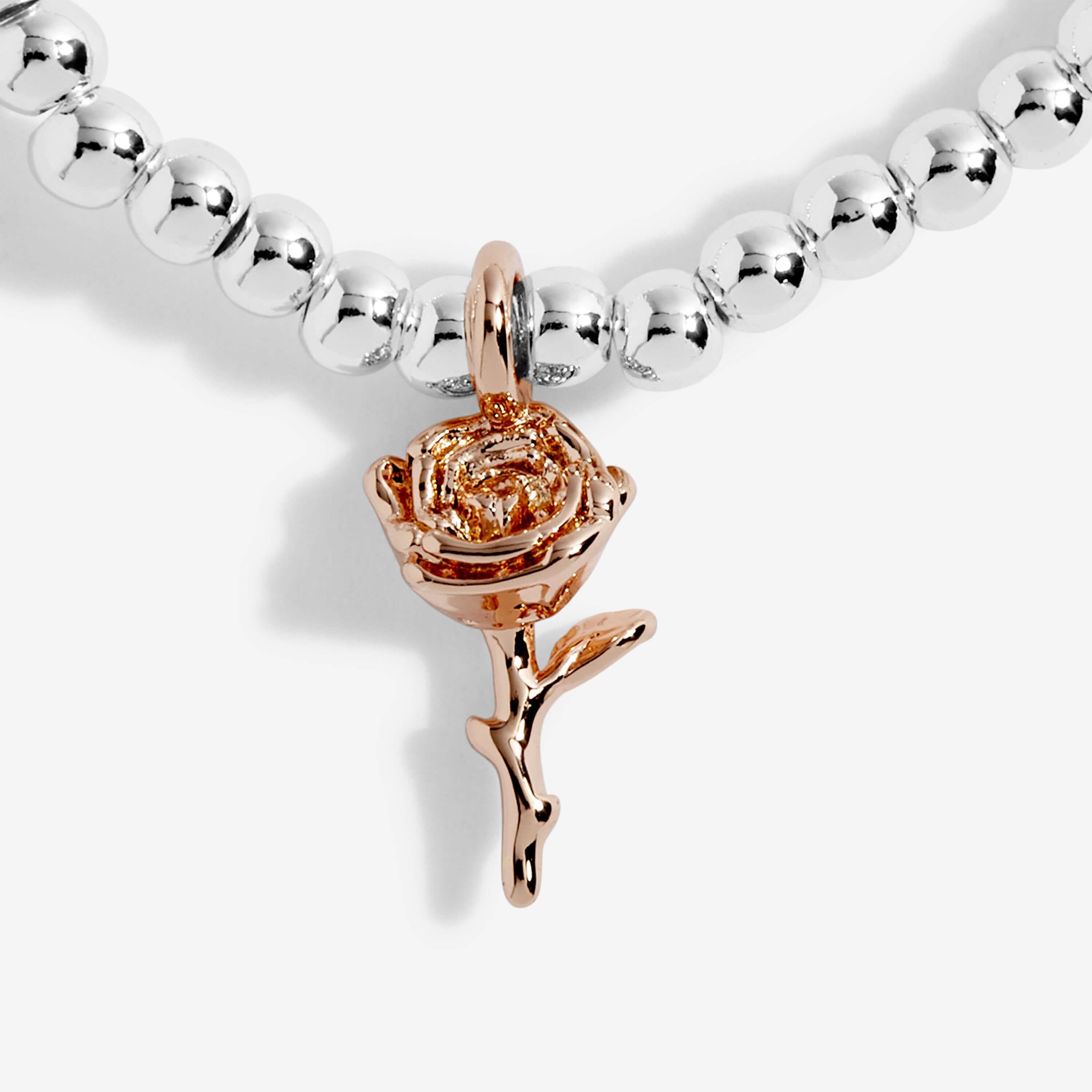 A Little | Stop And Smell The Roses | Silver | Bracelet | 17.5cm Stretch