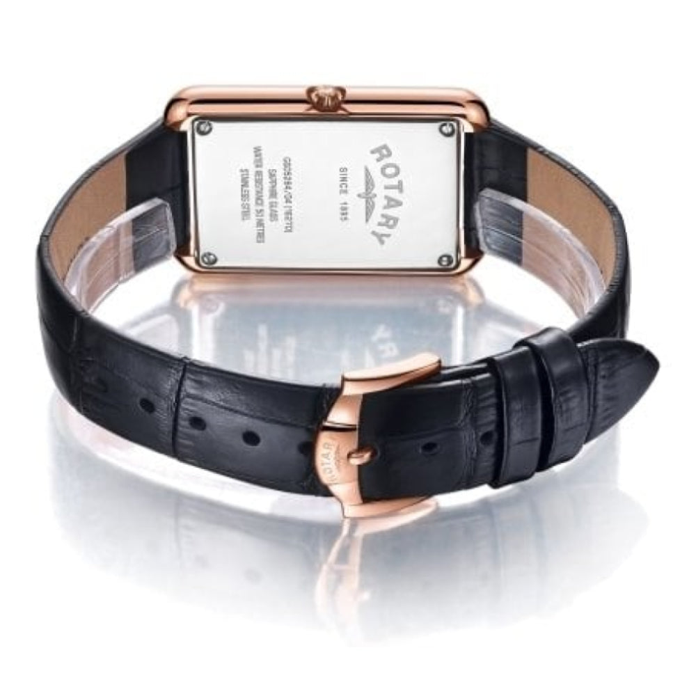 Rotary Rose Gold Cambridge Shaped Gents
