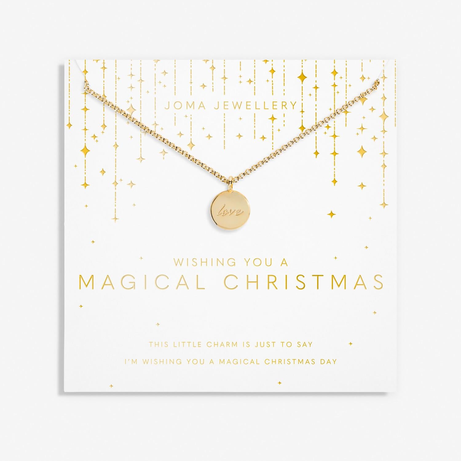 My Moments Christmas 'Wishing You A Magical Christmas' Gold Necklace