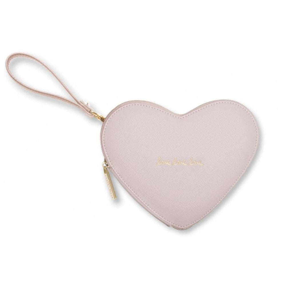 Love Heart Pouch - Beige