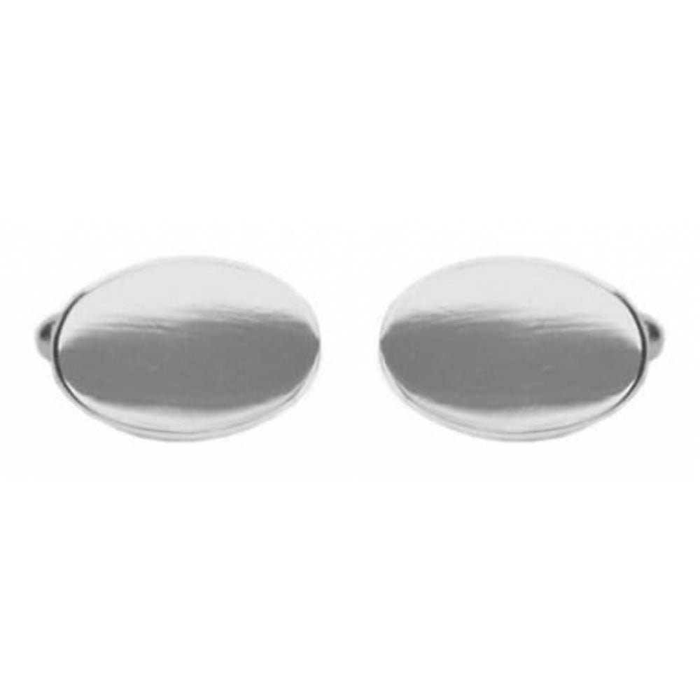 Sterling Silver Oval Cufflinks