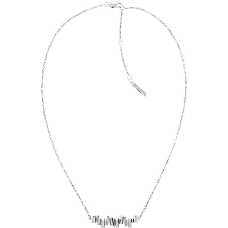 Luster SS Crystal Set Pendant Silver Necklace