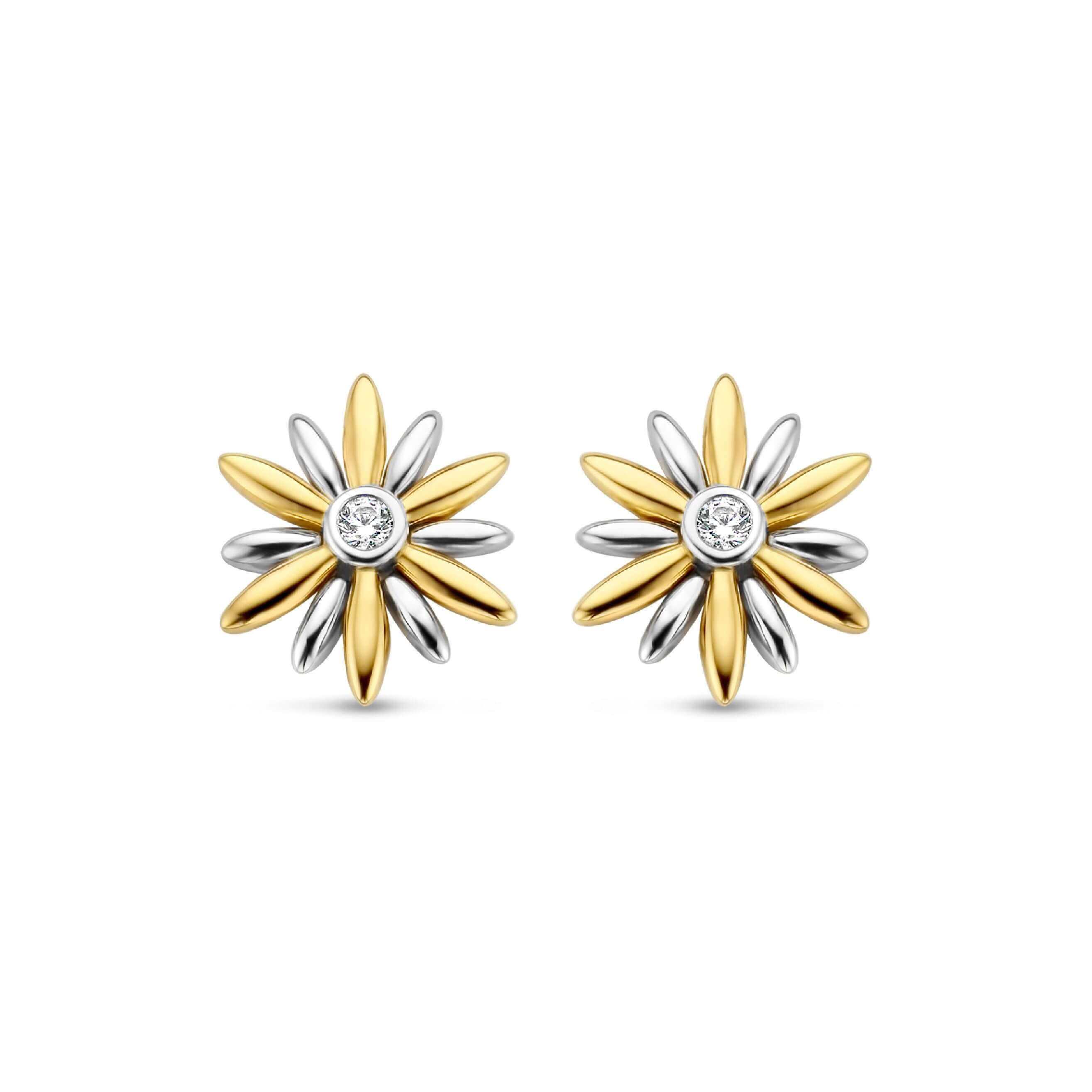 Two Tone Large Stars Studs