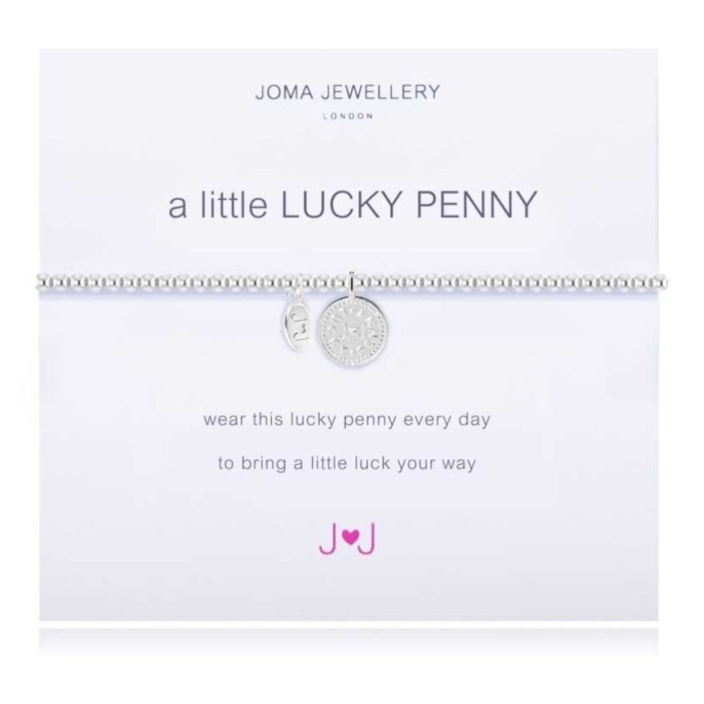 a little LUCKY PENNY - elastic bracelet - silver