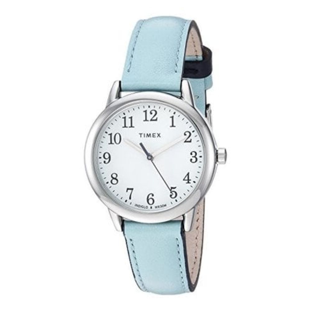 30mm Easy Reader Blue Leather Watch