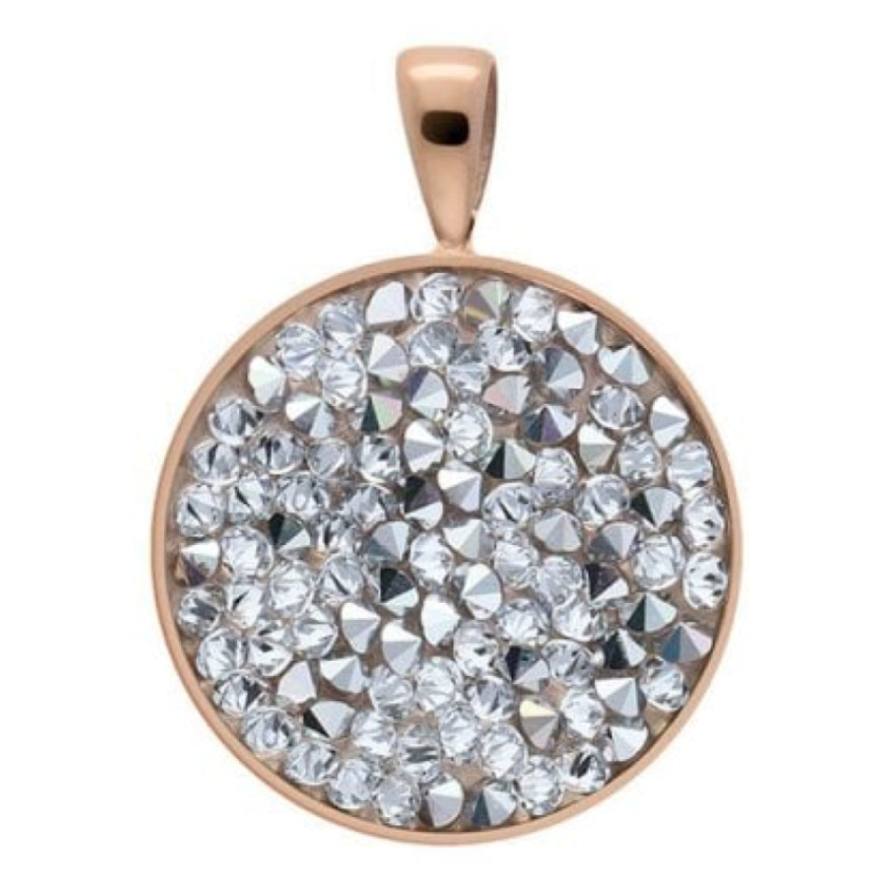 Pendant Tirano Small 20mm Comet Argent Light Crystals In RG