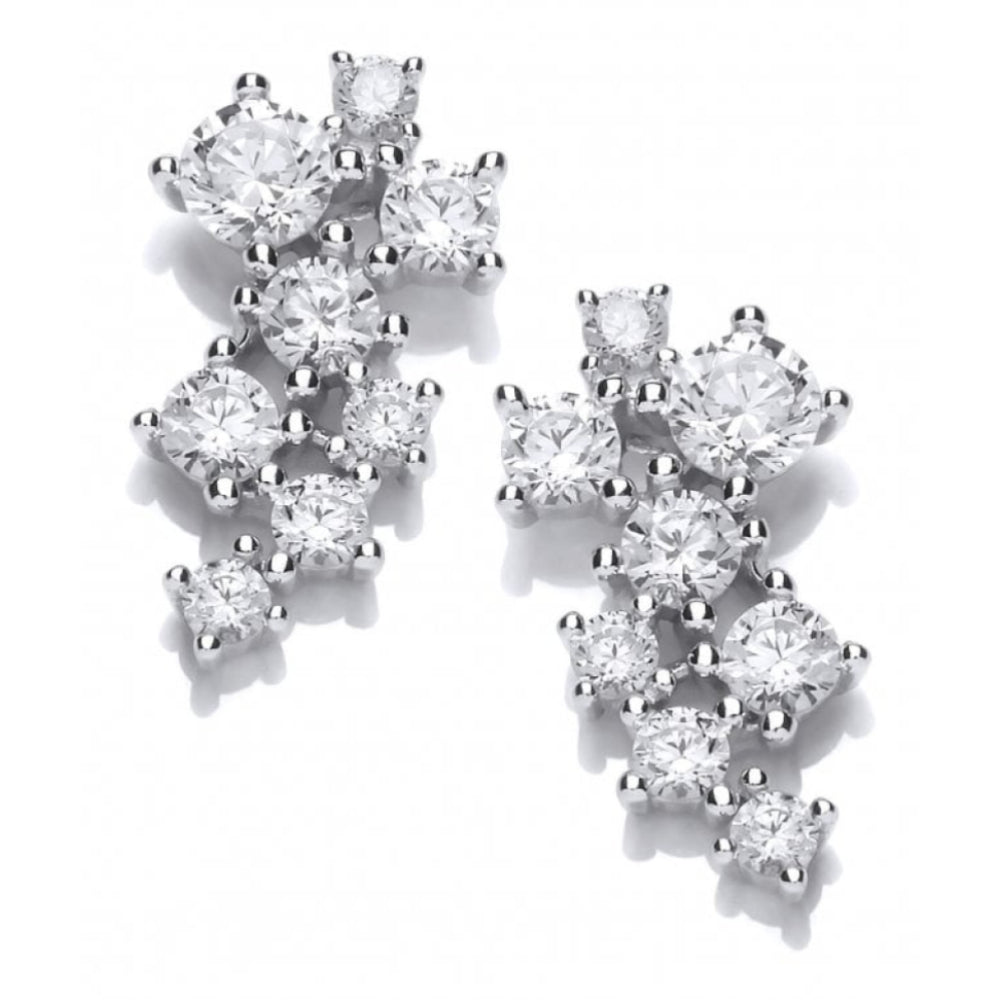 Silver & CZ Constellation Earrings