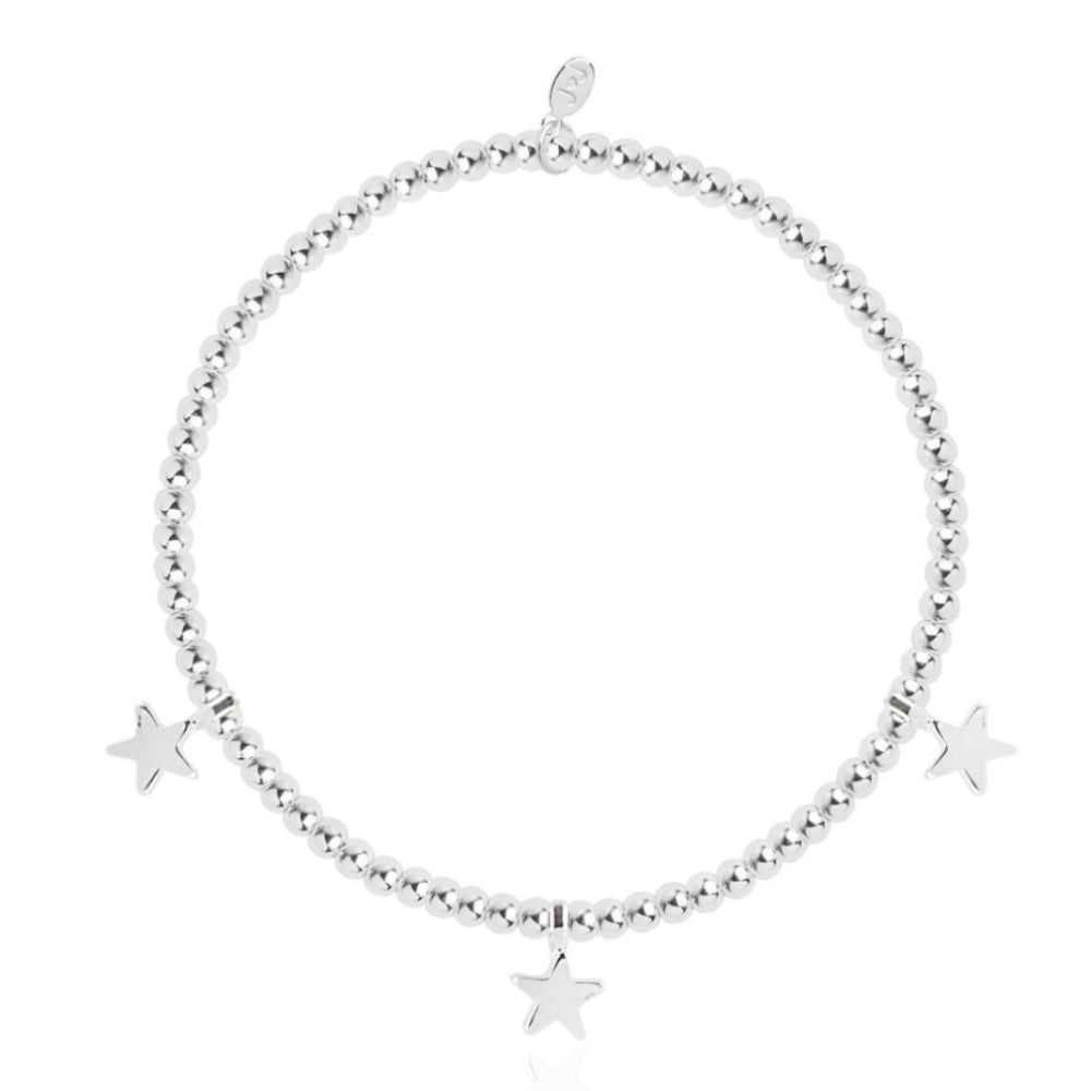 Occasion Gift Box - Merry Christmas - x3 Stacking Bracelets - Silver - 17.5cm Adjustable