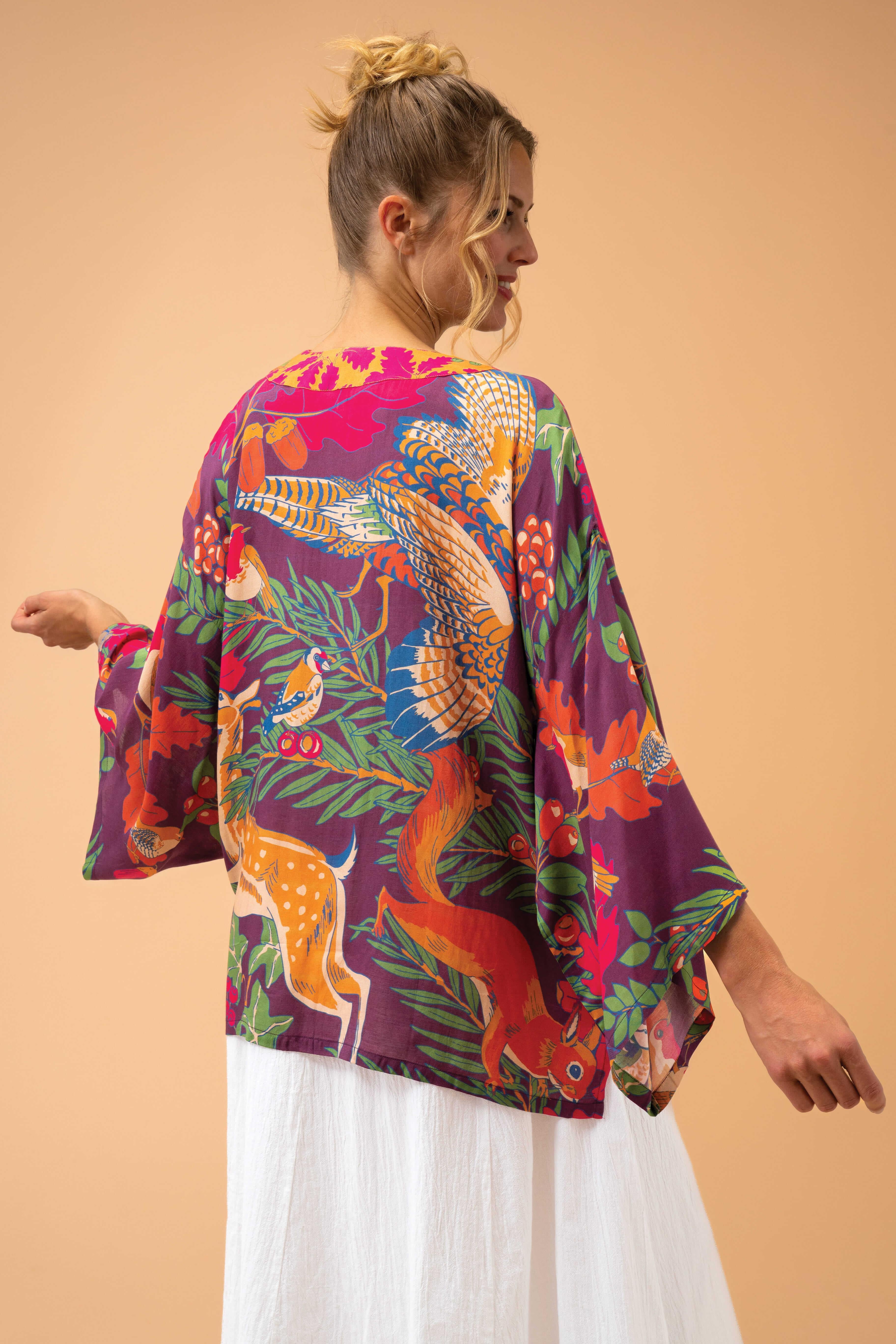 Winter Wonderland Kimono Jacket - Damson Mix