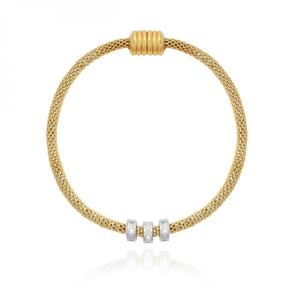 Halo Gold + Silver Venetian Chain Bracelet 18cm