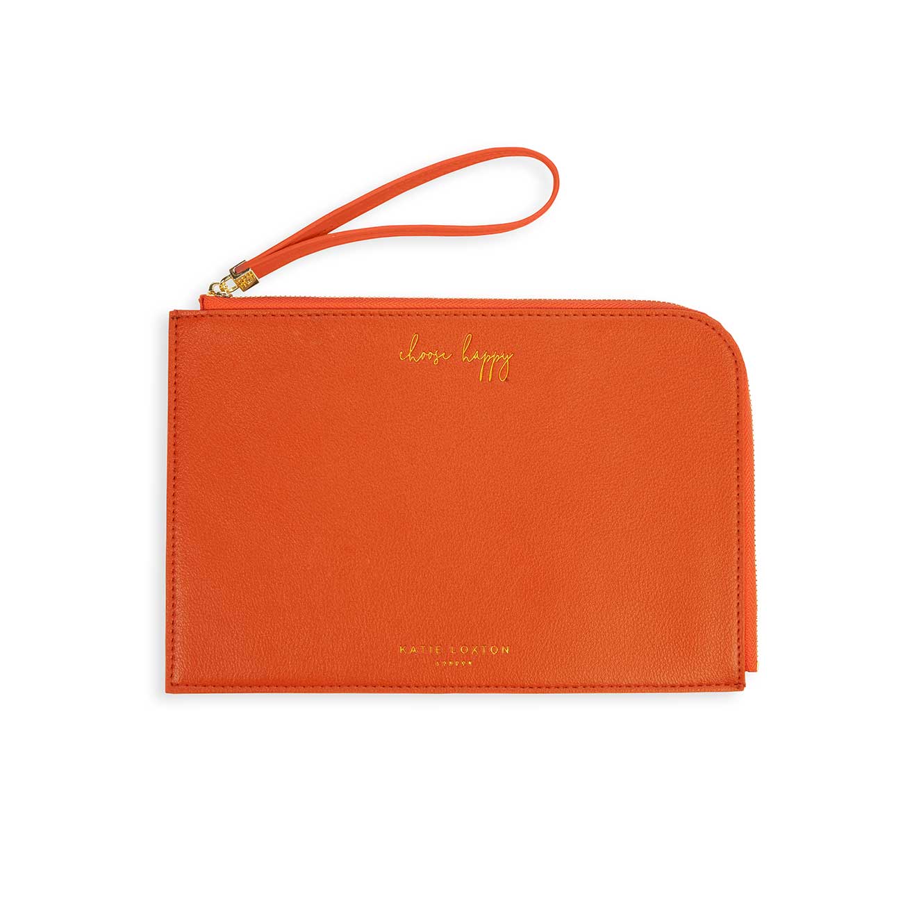 Secret Message Pouch | Choose Happy | Be Happy, Be Bright, Be You | Burnt Orange